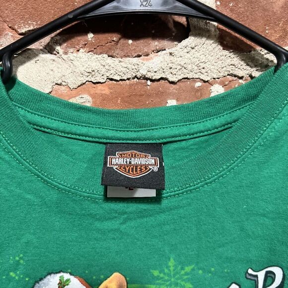 Harley Davidson Las Vegas Christman Pin-Up Girl 2008 Green Large - Picture 2 of 3